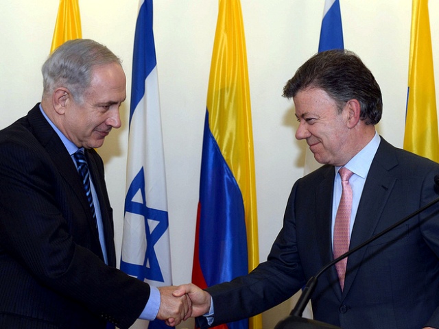 PM Netanyahu meets with Colombian President Santos